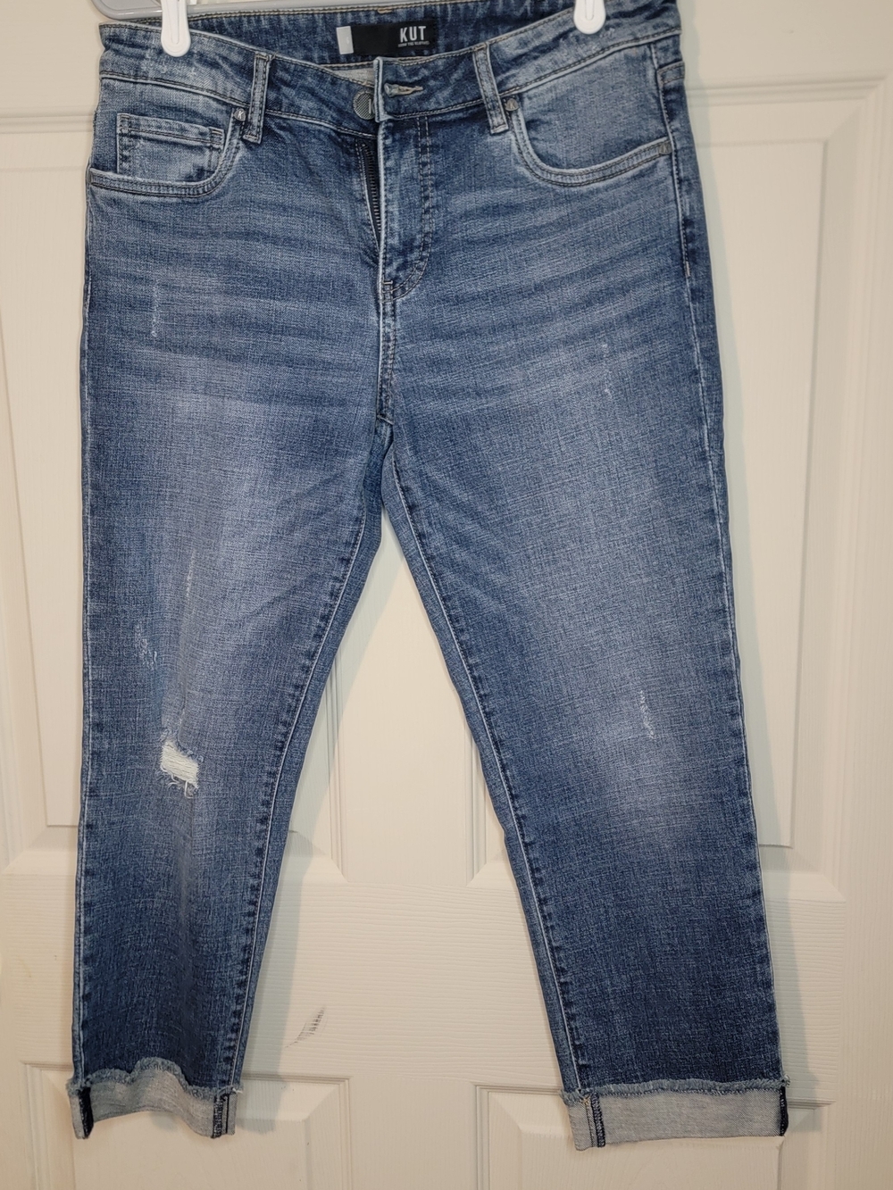 KUT From the Kloth Women’s Mid Wash Cropped Jeans - Blue